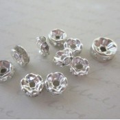 Clear Mini Mix Crystal Spacer Beads